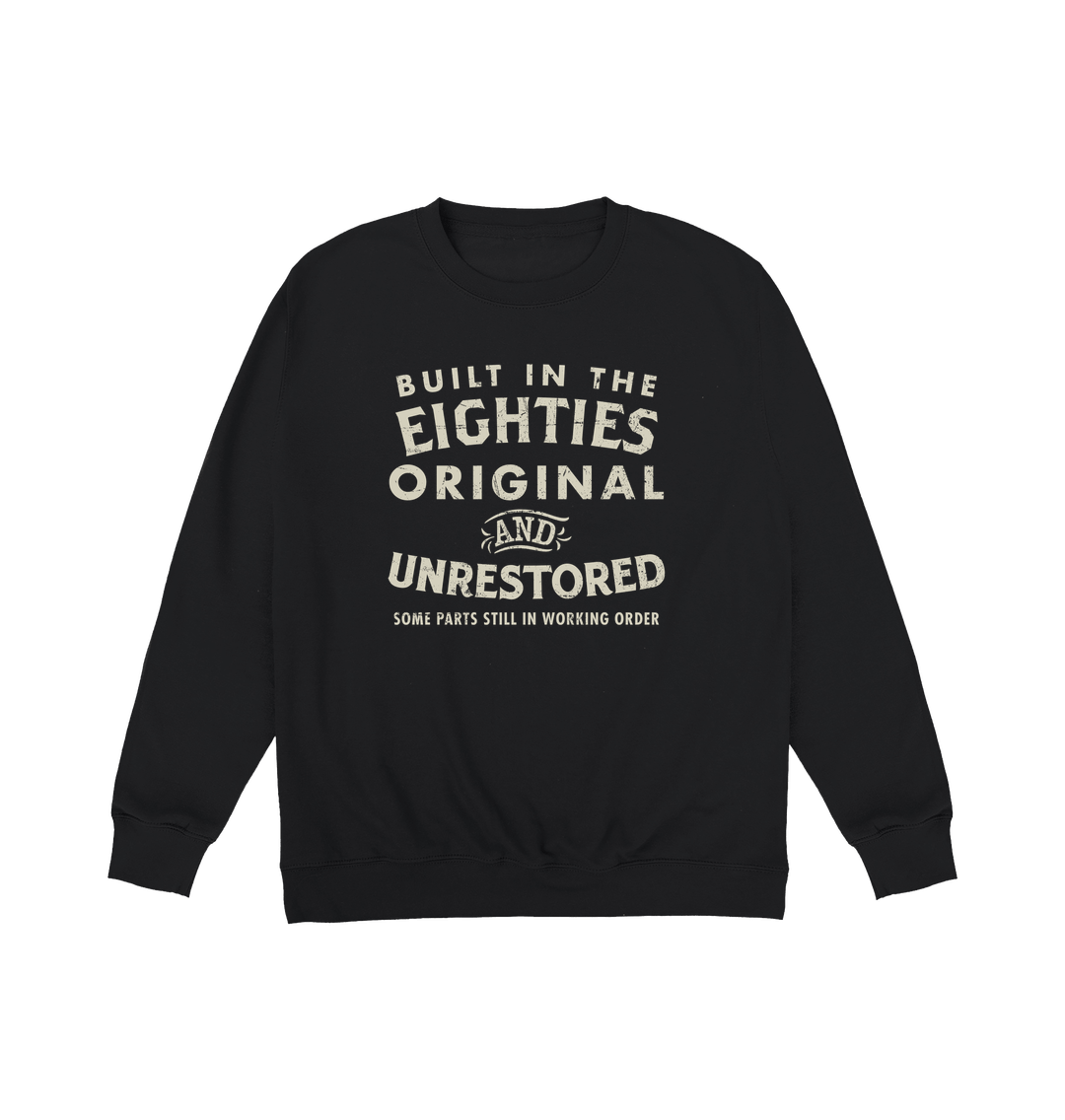 Jet Black Printed Sweater Front