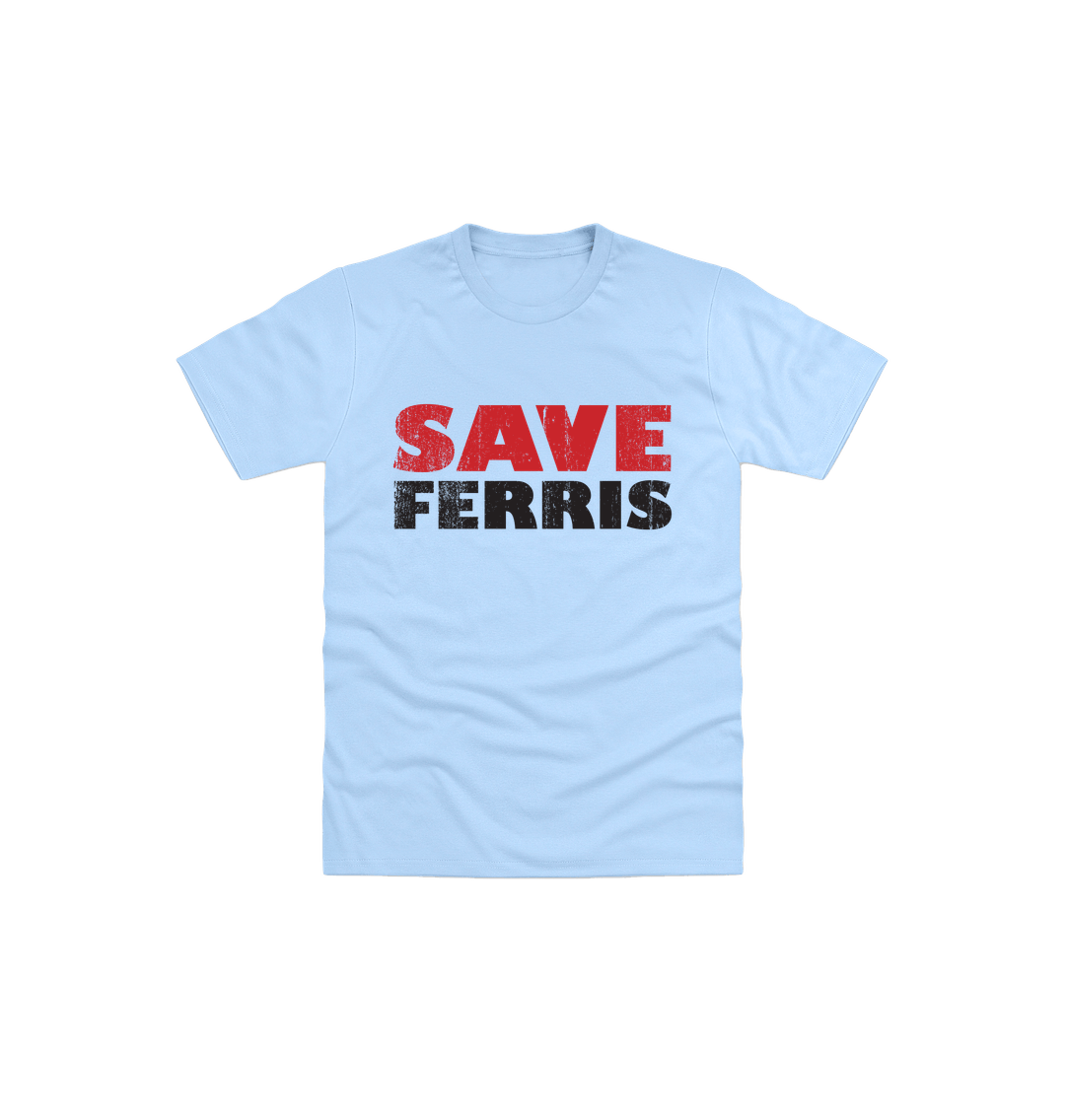 Light Blue Printed Kids T-Shirt Front