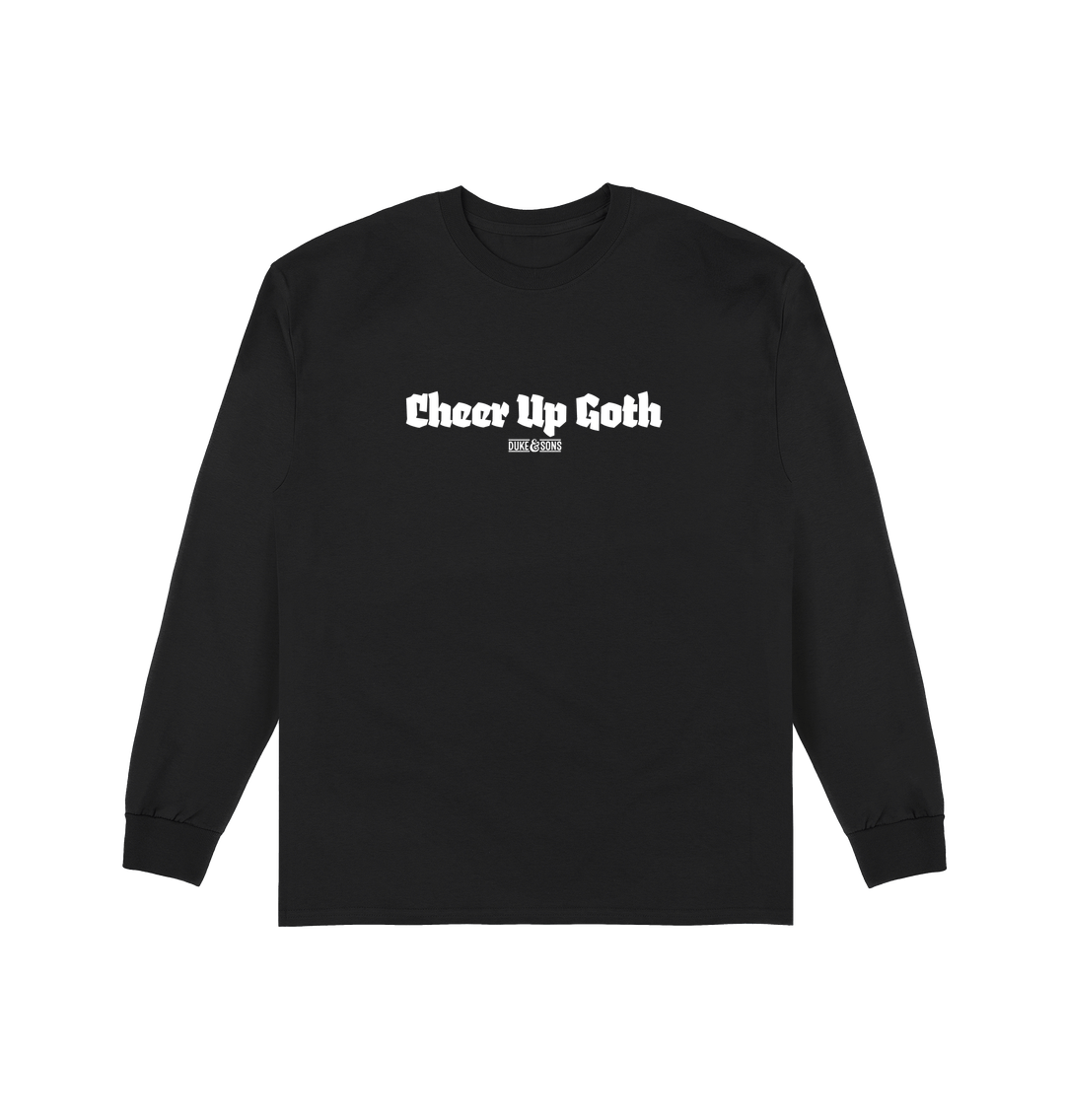 Black Printed Long Sleeve T Shirt Front