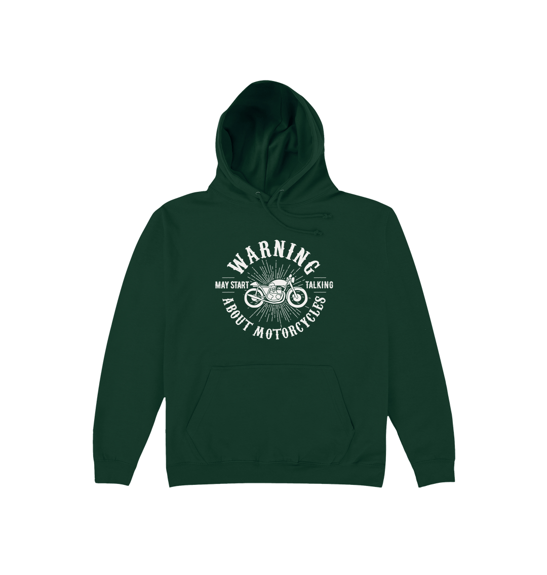 Bottle Green Printed Hoody Front