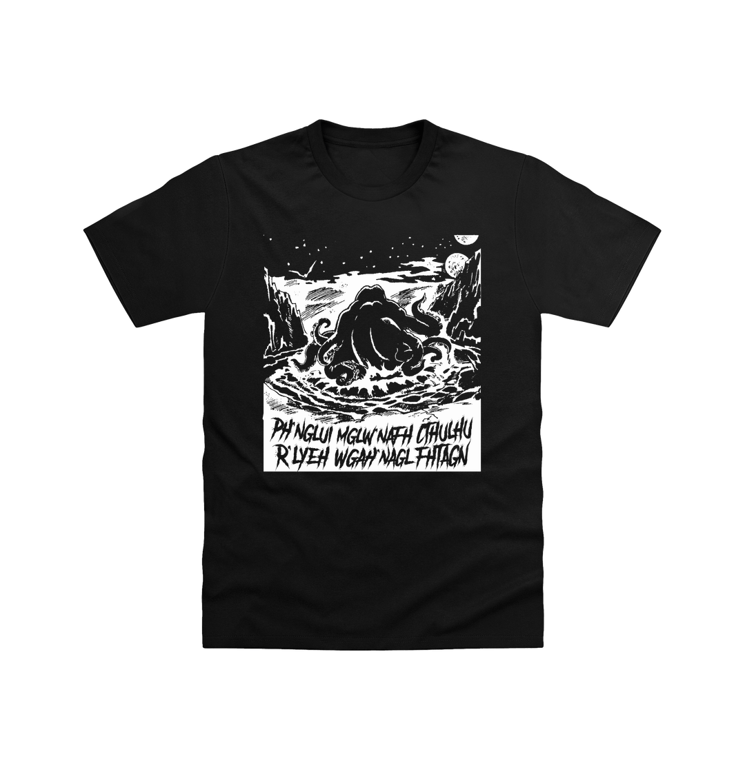 Black Printed T-shirt Front