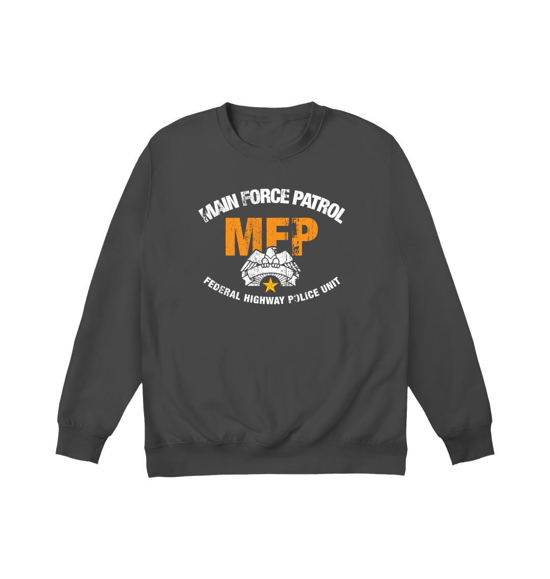 Storm Grey Printed Sweater Front