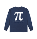 Navy Printed Long Sleeve T Shirt Front