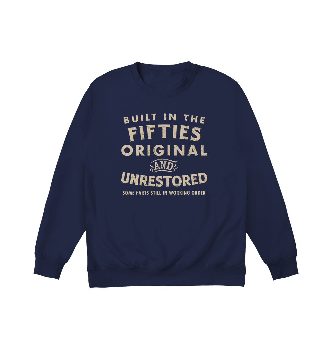 Oxford Navy Printed Sweater Front