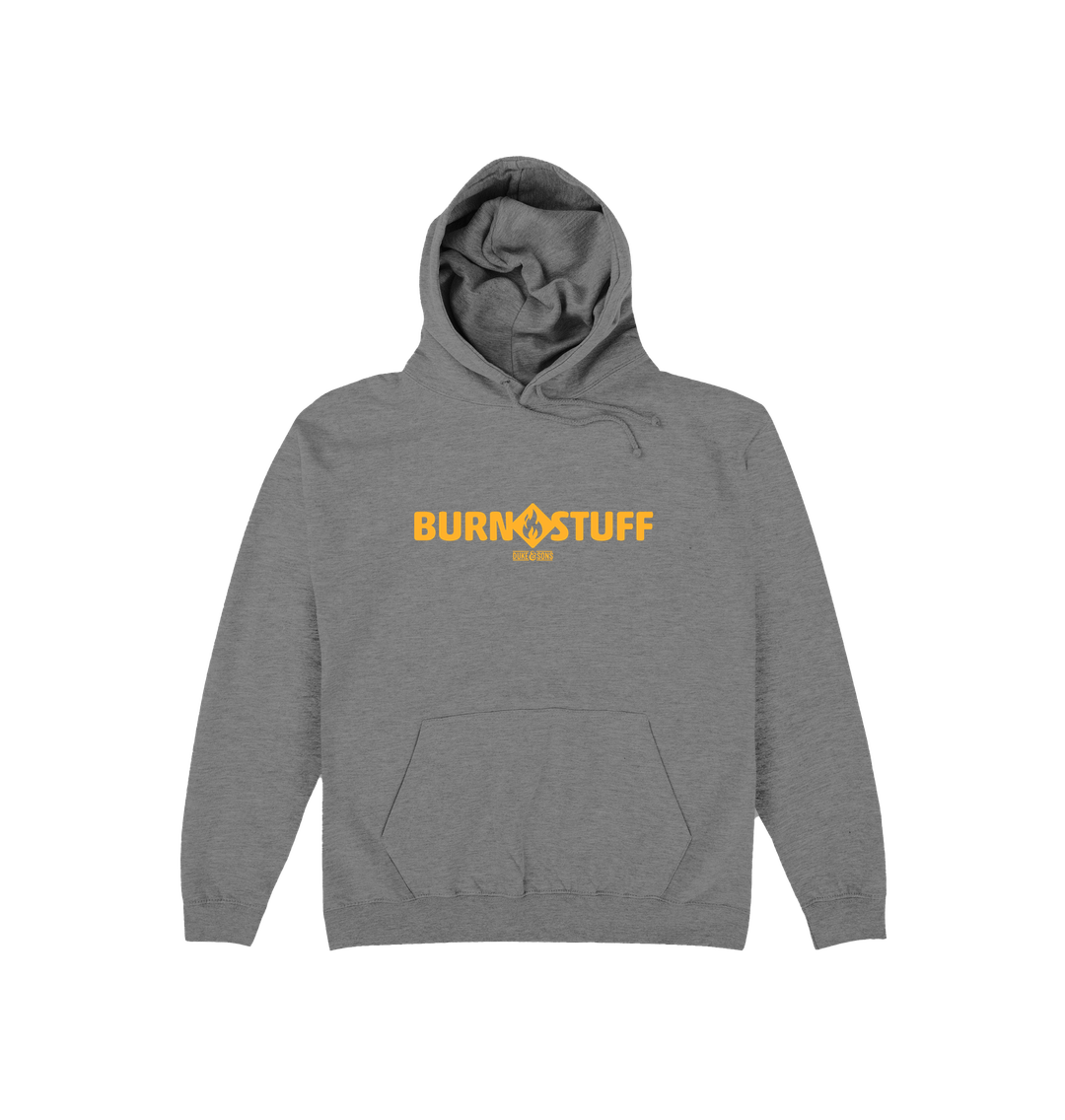 Graphite Heather Printed Hoody Front
