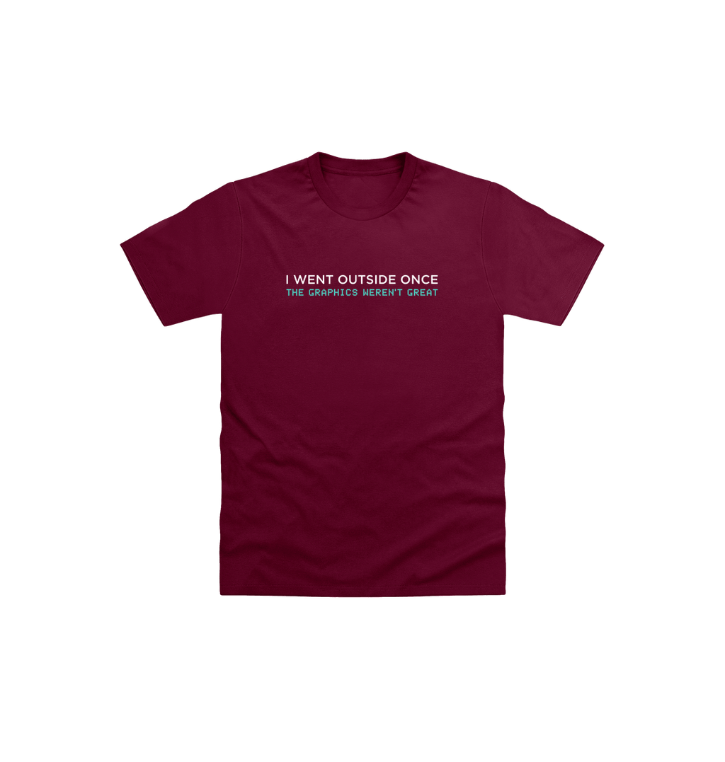 Maroon Printed Kids T-Shirt Front