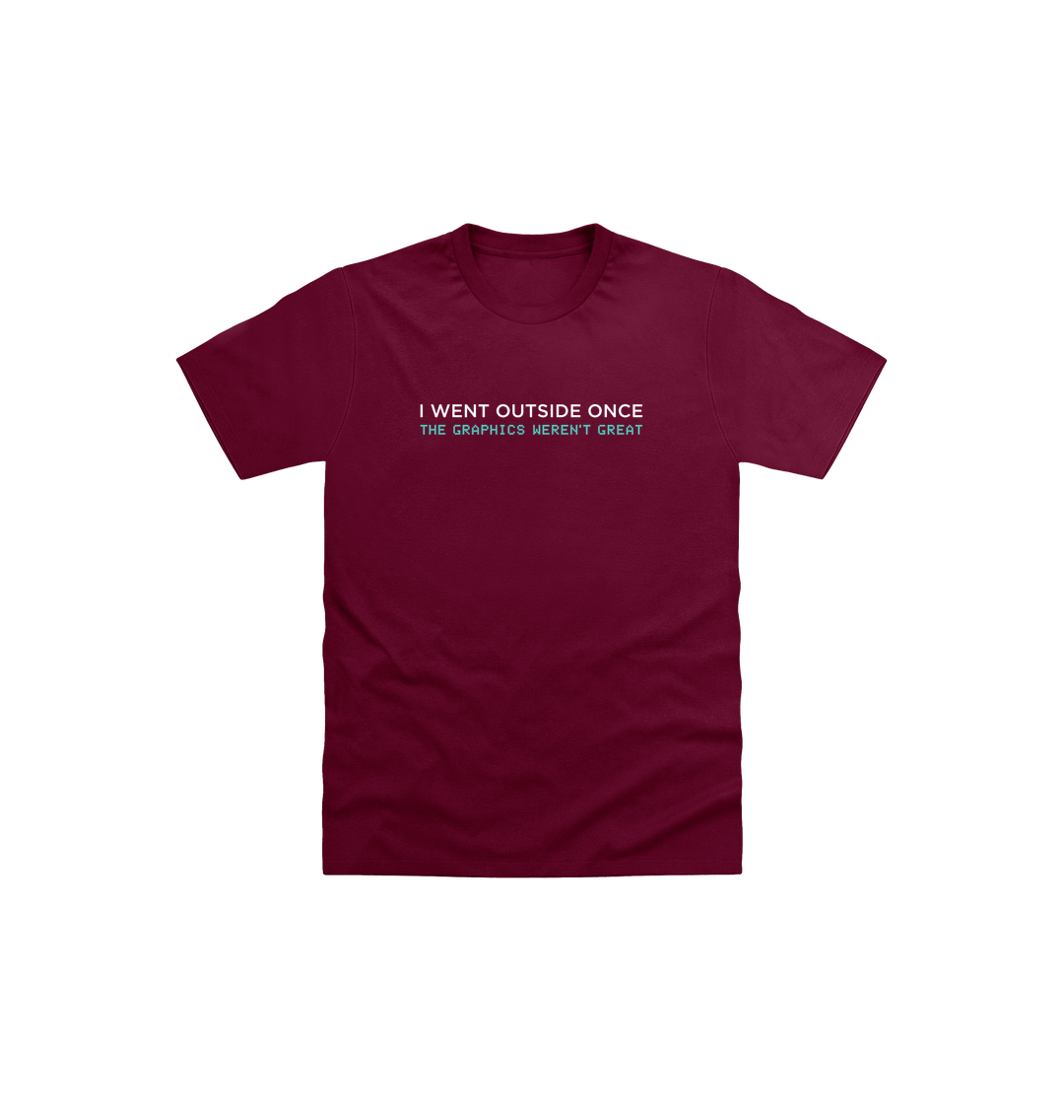Maroon Printed Kids T-Shirt Front