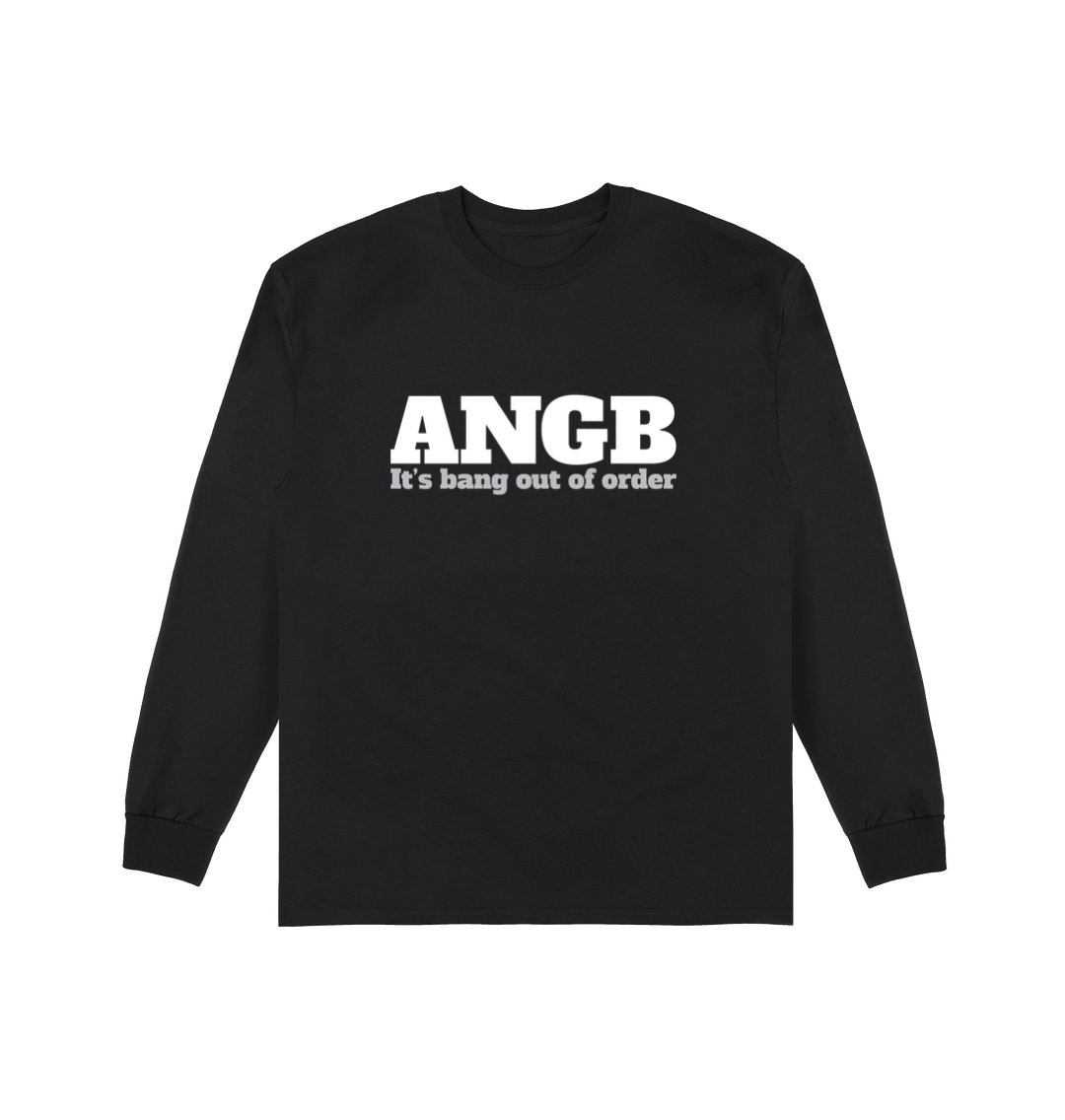 Black Printed Long Sleeve T Shirt Front