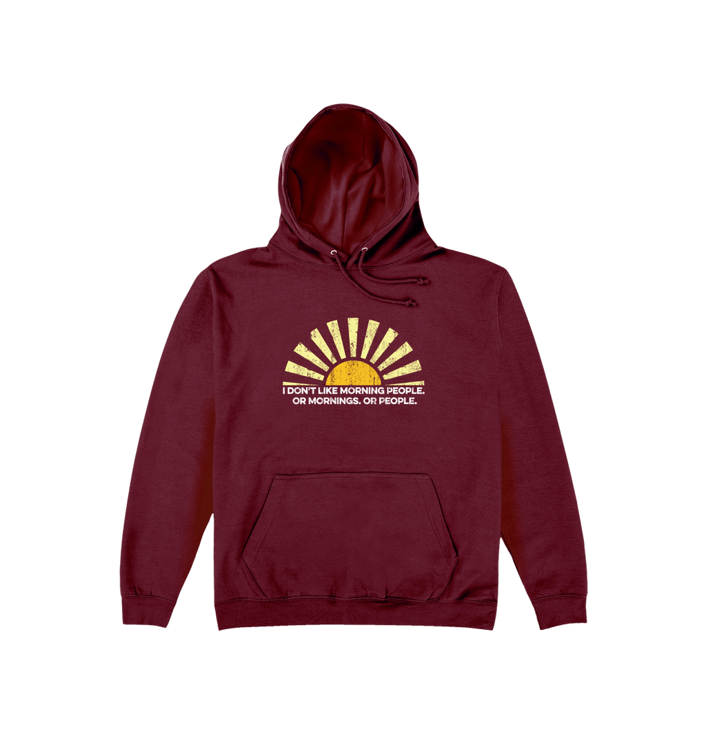Burgundy Printed Hoody Front