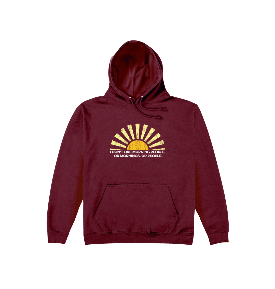 Burgundy Printed Hoody Front