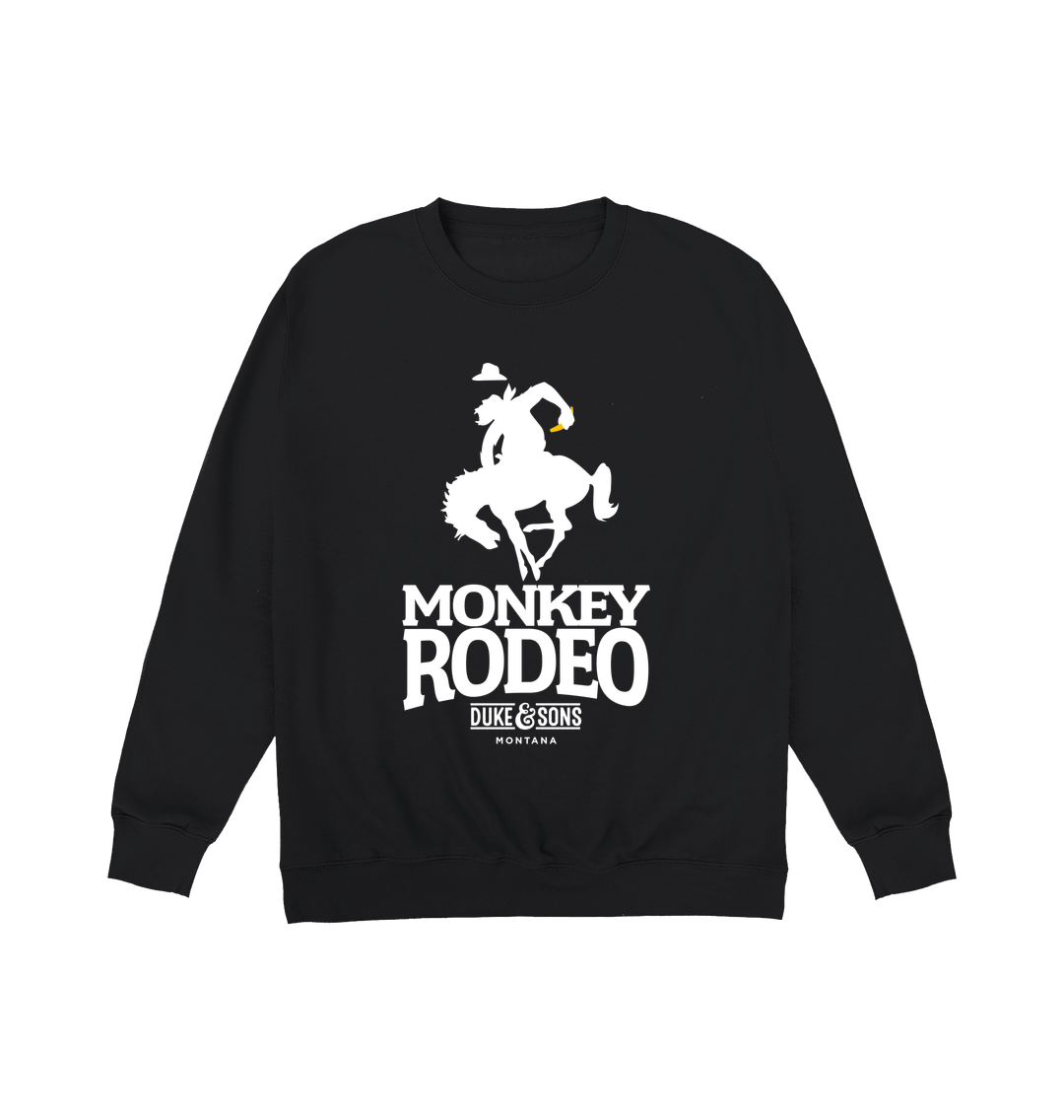 Jet Black Printed Sweater Front