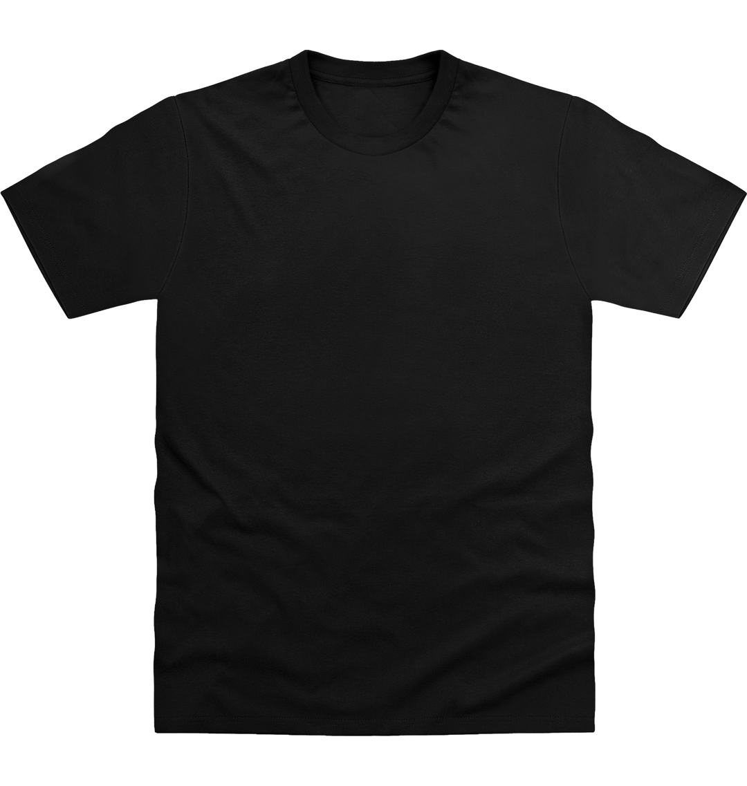 Deep Black Printed T-shirt Front