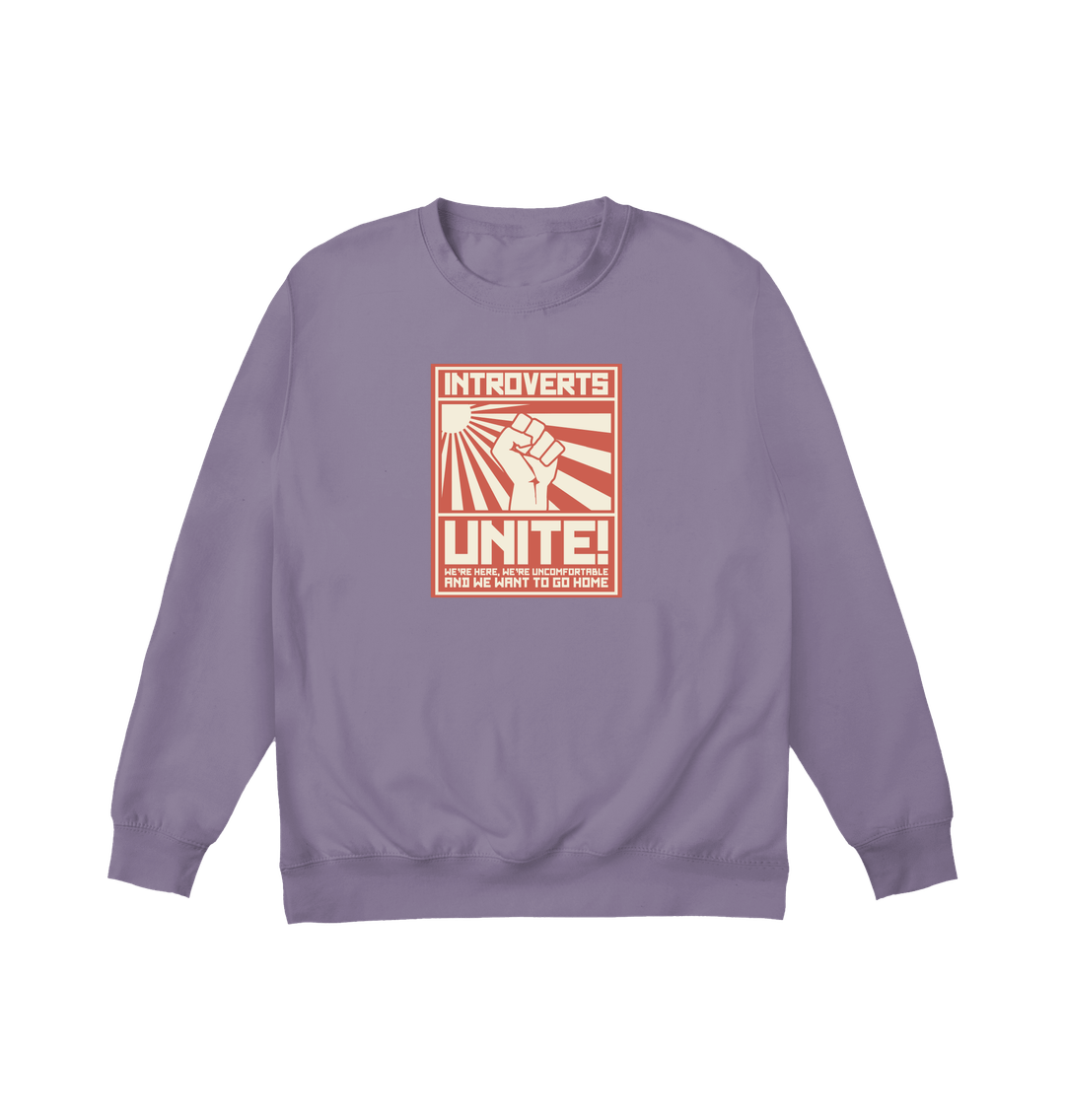 Dusty Lilac Printed Sweater Front