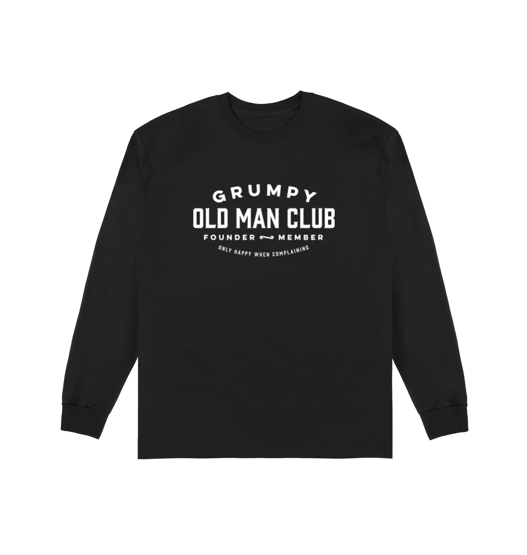 Black Printed Long Sleeve T Shirt Front
