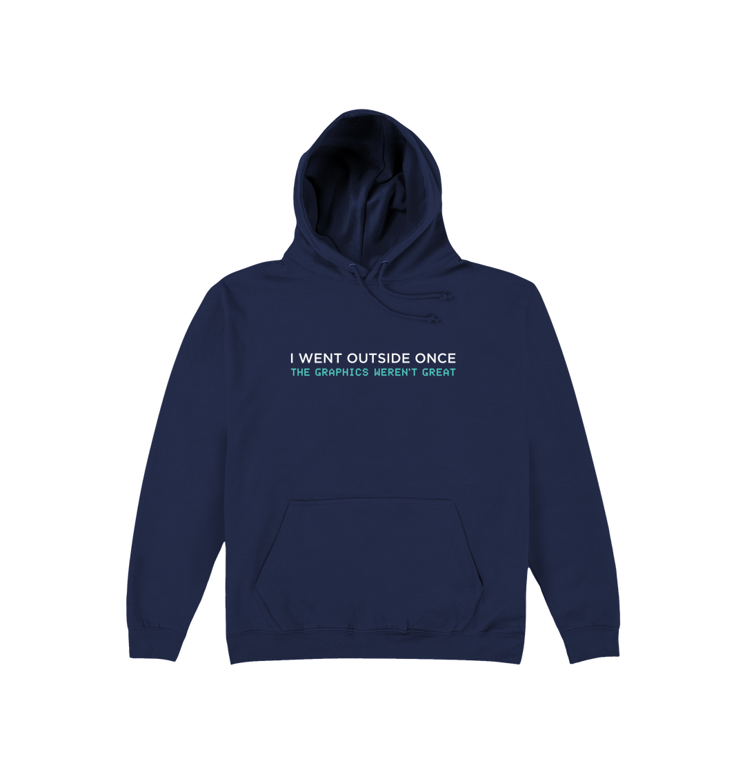 Oxford Navy Printed Hoody Front