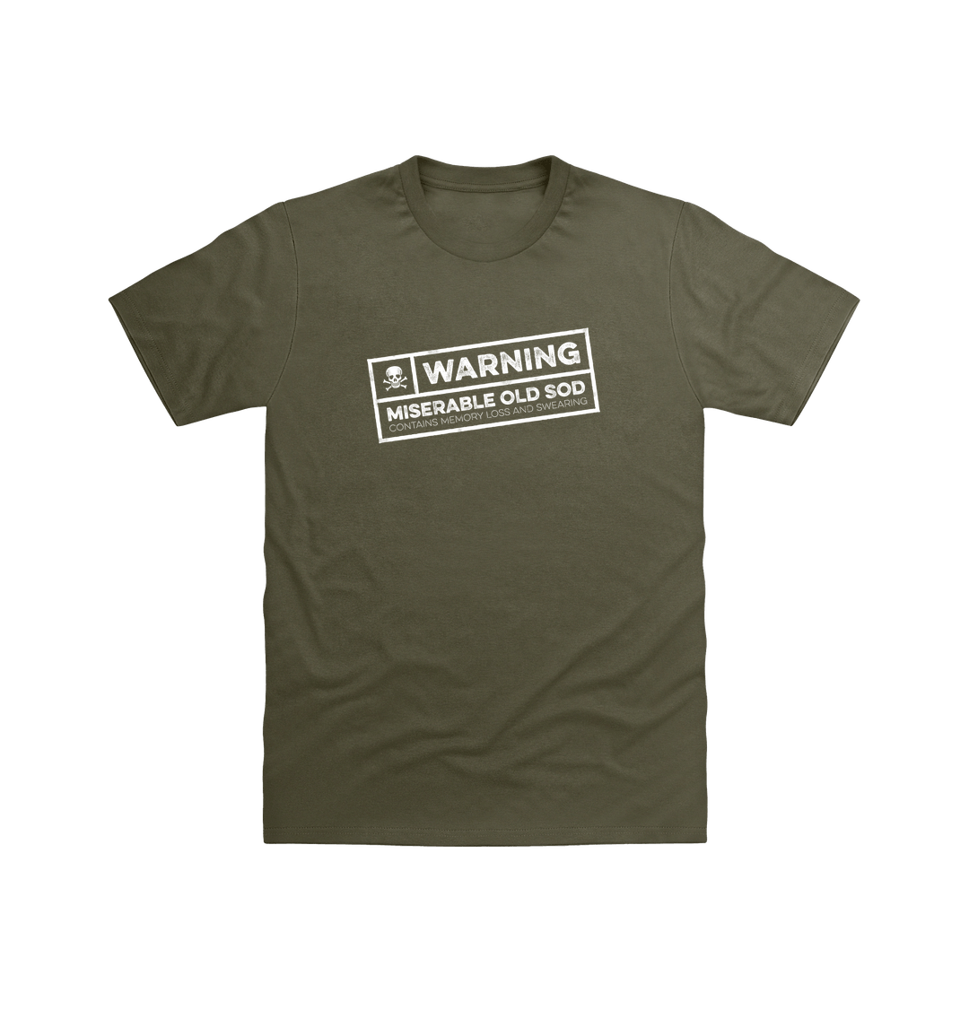 Military Green Printed T-shirt Front