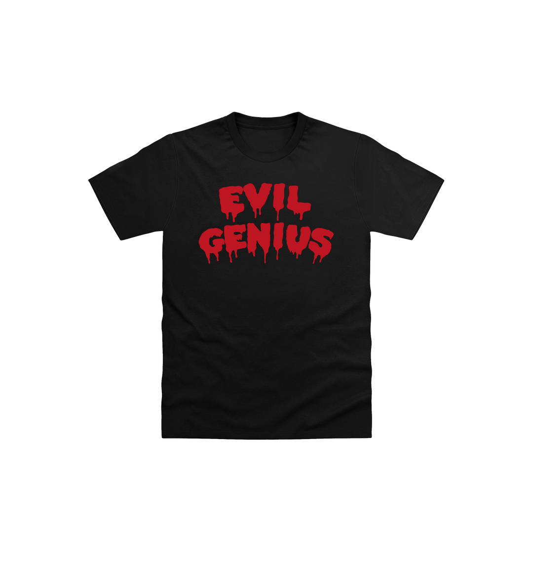 Black Printed Kids T-Shirt Front