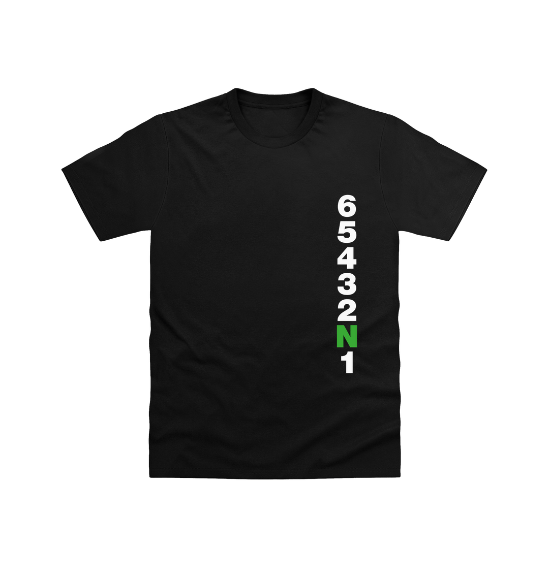 Black Printed T-shirt Front