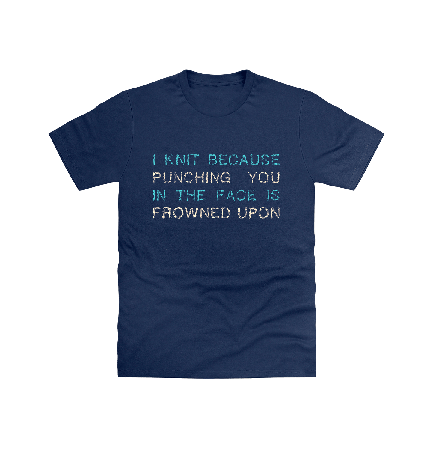 Navy Printed T-shirt Front