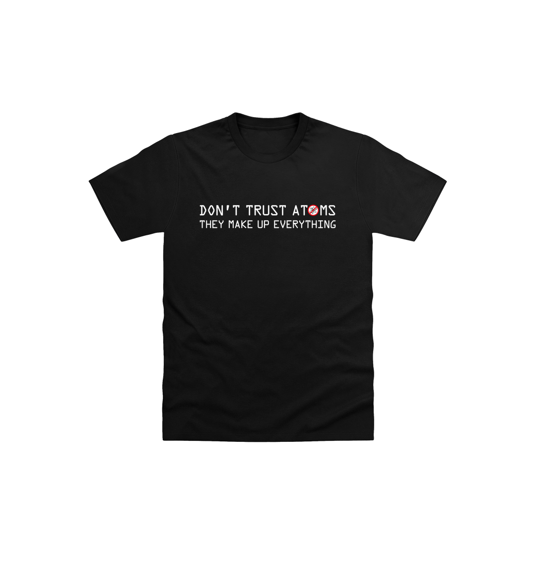 Black Printed Kids T-Shirt Front